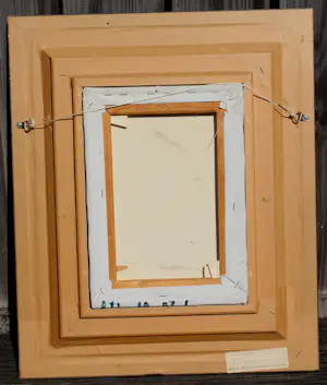 Brian Ballard - olieverf op doek: black vase in mirror - 1990 kopen? Bied vanaf 995!