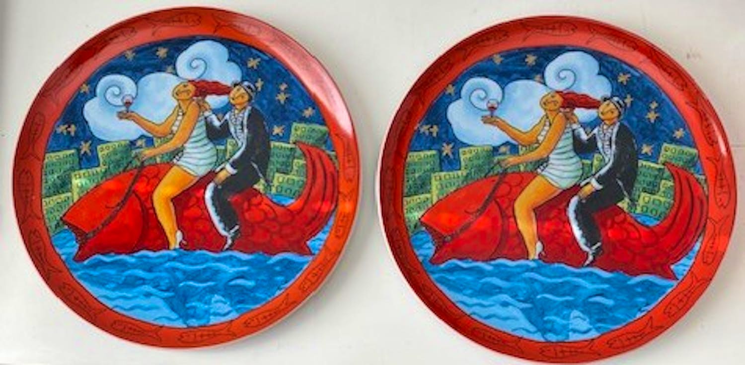 Jacques Tange - 2 grote design borden "Name Artwork" kopen? Bied vanaf 48!