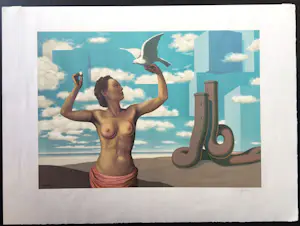 Rene Magritte - "Un Bombardon libère", Originalfarblithografie kopen? Bied vanaf 1110!