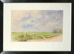 Jan Goselink - Aquarel, Weiland - Ingelijst verkocht voor € 20!
