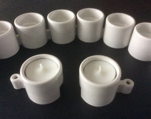 Niet of onleesbaar gesigneerd - EHLEN JOHANSSON - 10 WAXINELICHTHOUDERS kopen? Bied vanaf 1!