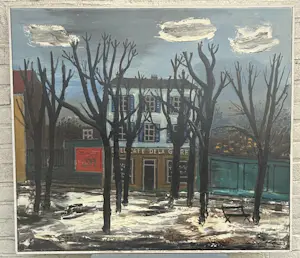 Charles Eyck - Olieverf op doek: Banlieue Parijs kopen? Bied vanaf 2000!