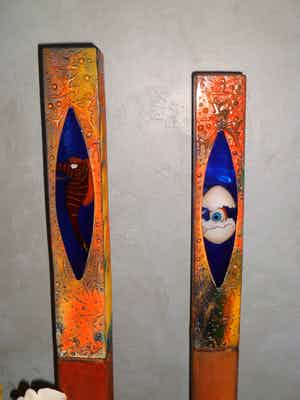 Kjell Engman - 2 objecten: Sken un 979214 en Sken un 979369 verkocht voor € 2000!