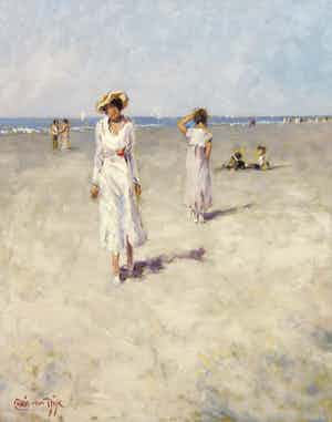 Chris van Dijk - Stroll on the beach verkocht voor € 280!