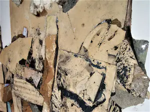 Gerard Leonard van den Eerenbeemt - GROTE jaren 60 gem. technk. (aquarel,pastel, ea) COLLAGE in unieke Lijst! kopen? Bied vanaf 48!