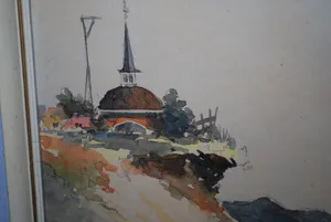 Marius de Jongere - Strandgezicht - aquarel kopen? Bied vanaf 65!