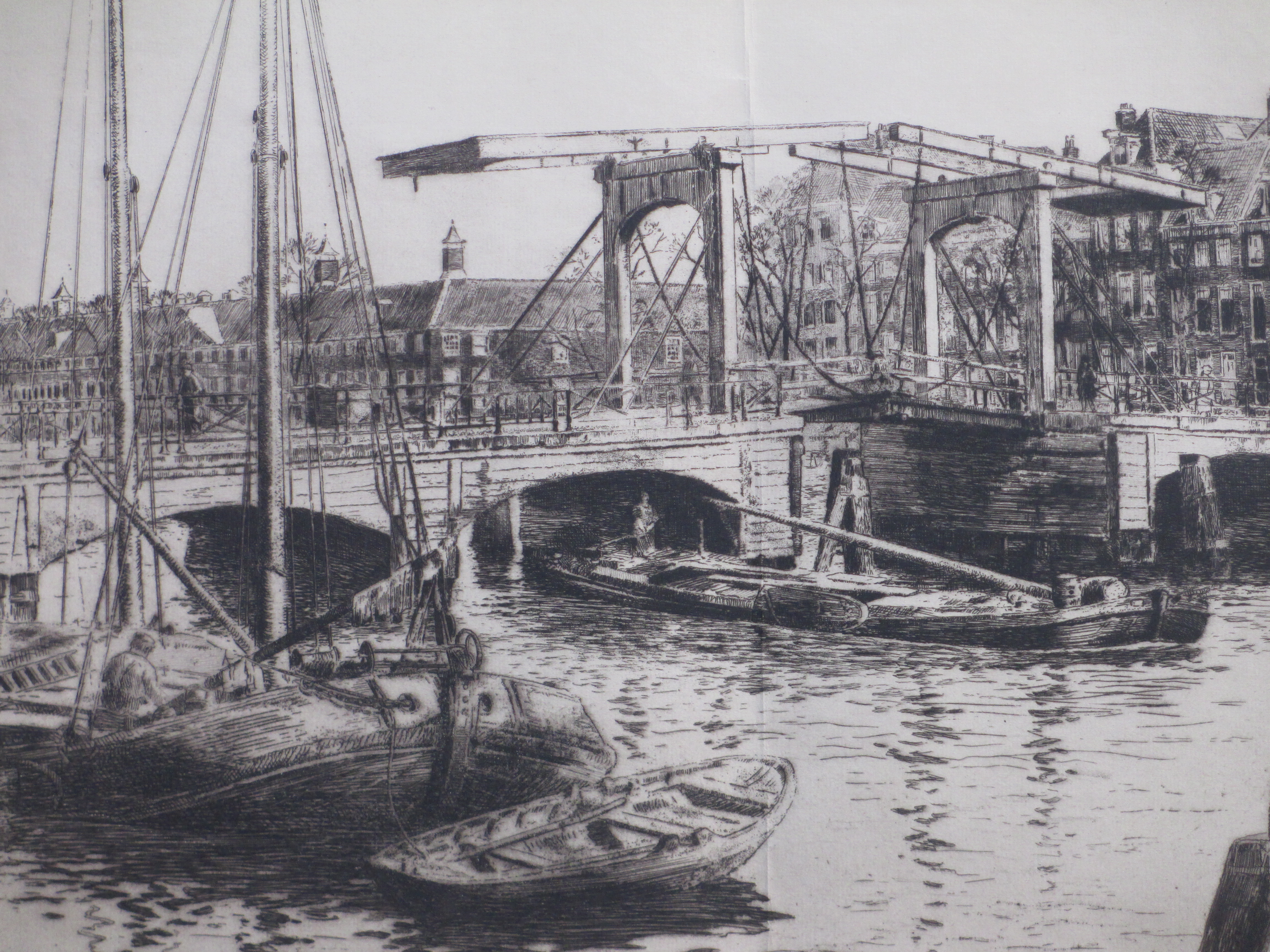 Salomon Garf - De Magere Brug te Amsterdam - Ets kopen? Bied vanaf 1!