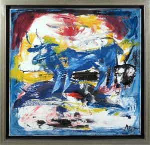 Martin van Wordragen - Olieverf op doek, Drassig land - Ingelijst verkocht voor € 200!