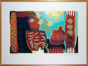 Diana van Hal - Linosnede, Dawn - Ingelijst (Groot) kopen? Bied vanaf 1!