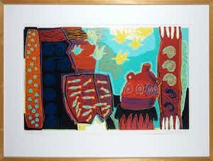 Diana van Hal - Linosnede, Dawn - Ingelijst (Groot) verkocht voor € 1!