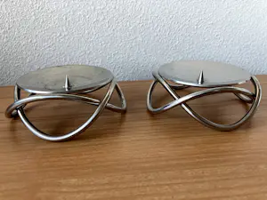 Georg Jensen - 2 Georg Jensen kandelaars kopen? Bied vanaf 40!