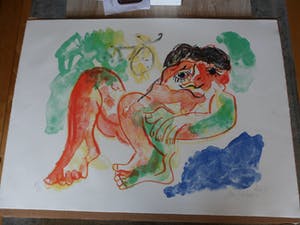 Jan Sierhuis - Litho, titel, "Bermtoerisme". kopen? Bied vanaf 50!