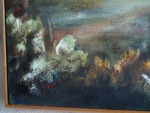 Niet of onleesbaar gesigneerd - Ingelijst, olieverf op doek , “Landschap” kopen? Bied vanaf 1!