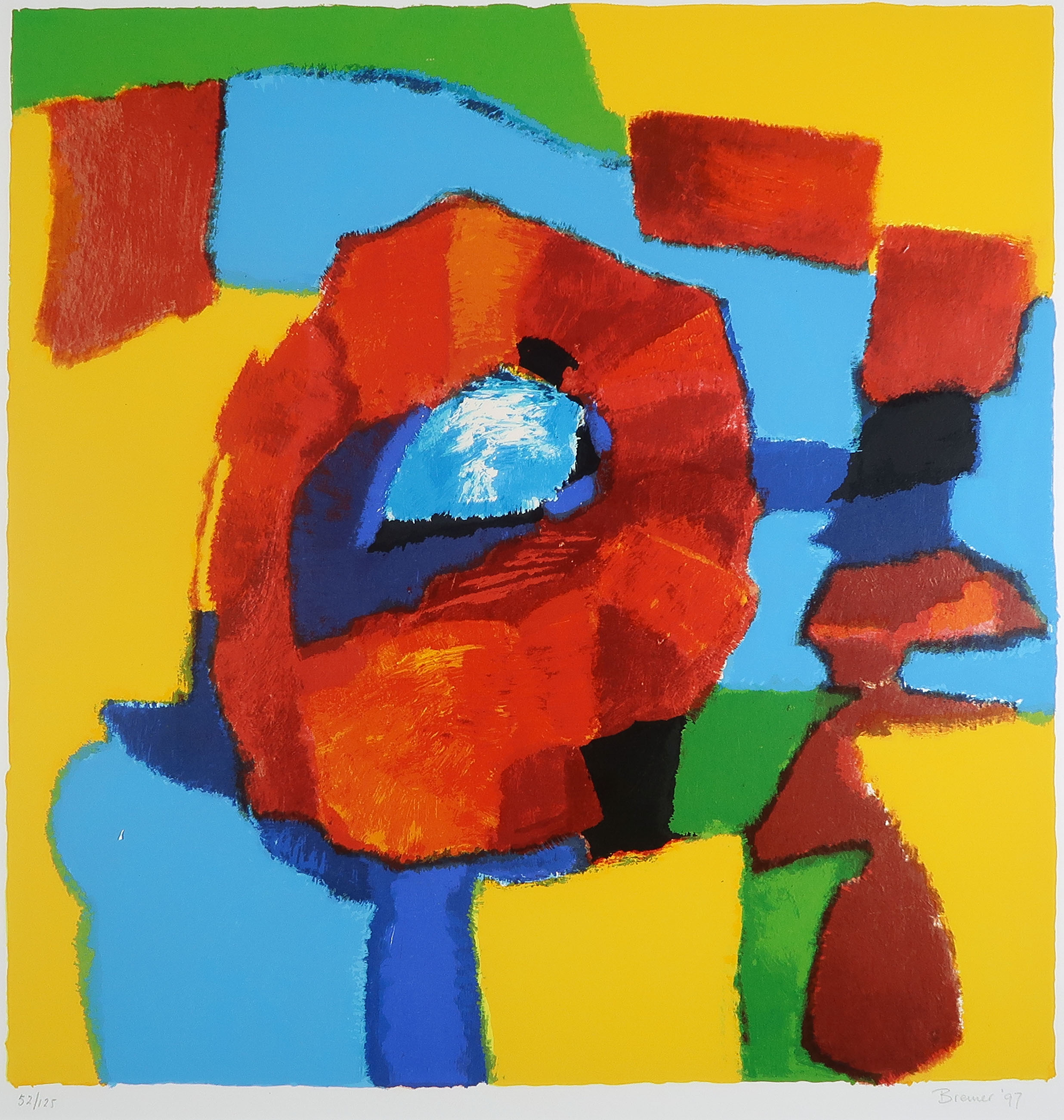 Saskia Bremer - Zeefdruk, Klaproos kopen? Bied vanaf 1!