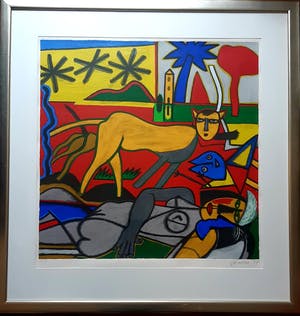 Corneille - " Les trois Etoiles" zeer grote zeefdruk!! kopen? Bied vanaf 425!