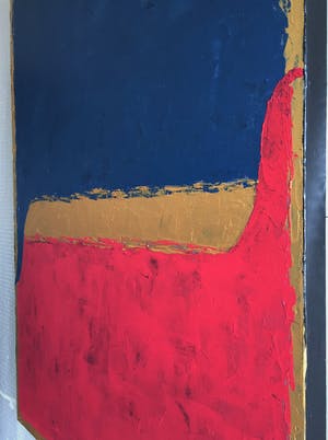 John Foppen - Blue over Red By Gold ........# K 04. XL . GROOT. kopen? Bied vanaf 175!