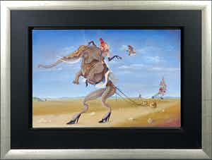 Michel Leemans - Olieverf/tempera op paneel, Mystieke reis - Ingelijst verkocht voor € 300!