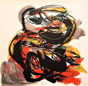 Karel Appel - "Paysages Humains" (1961) verkocht voor € 895!