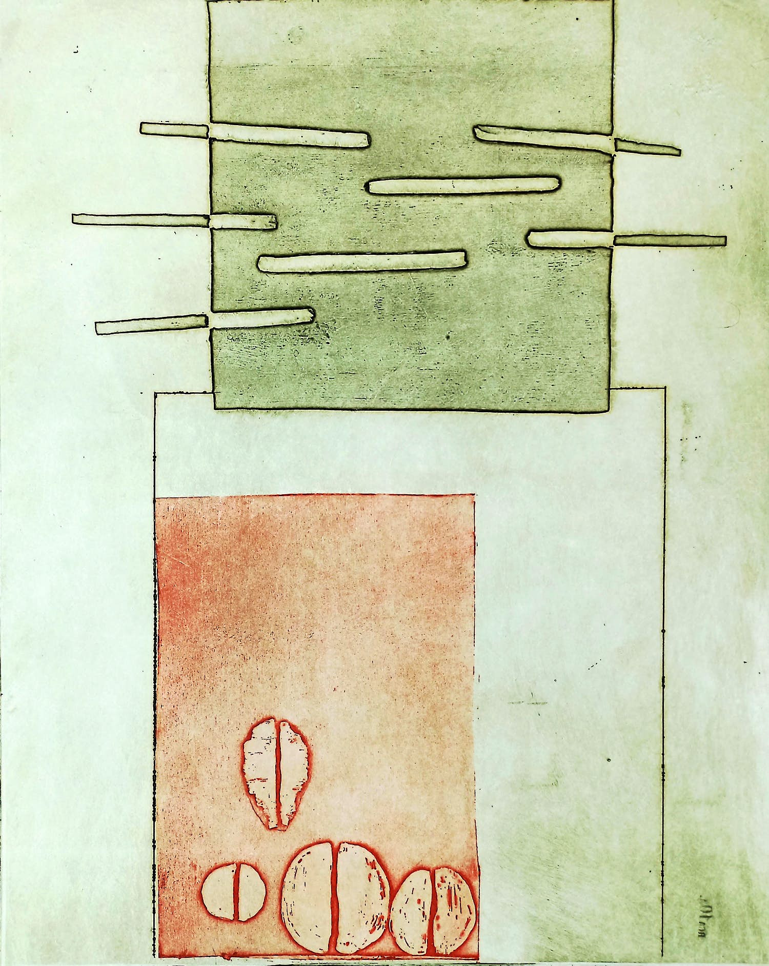 Jan Montyn - Zonder titel XXXI, aquatint ets (unica) kopen? Bied vanaf 115!