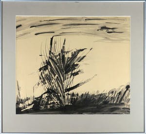 Niet of onleesbaar gesigneerd - Gemengde techniek op papier, Zonder titel - Ingelijst kopen? Bied vanaf 1!