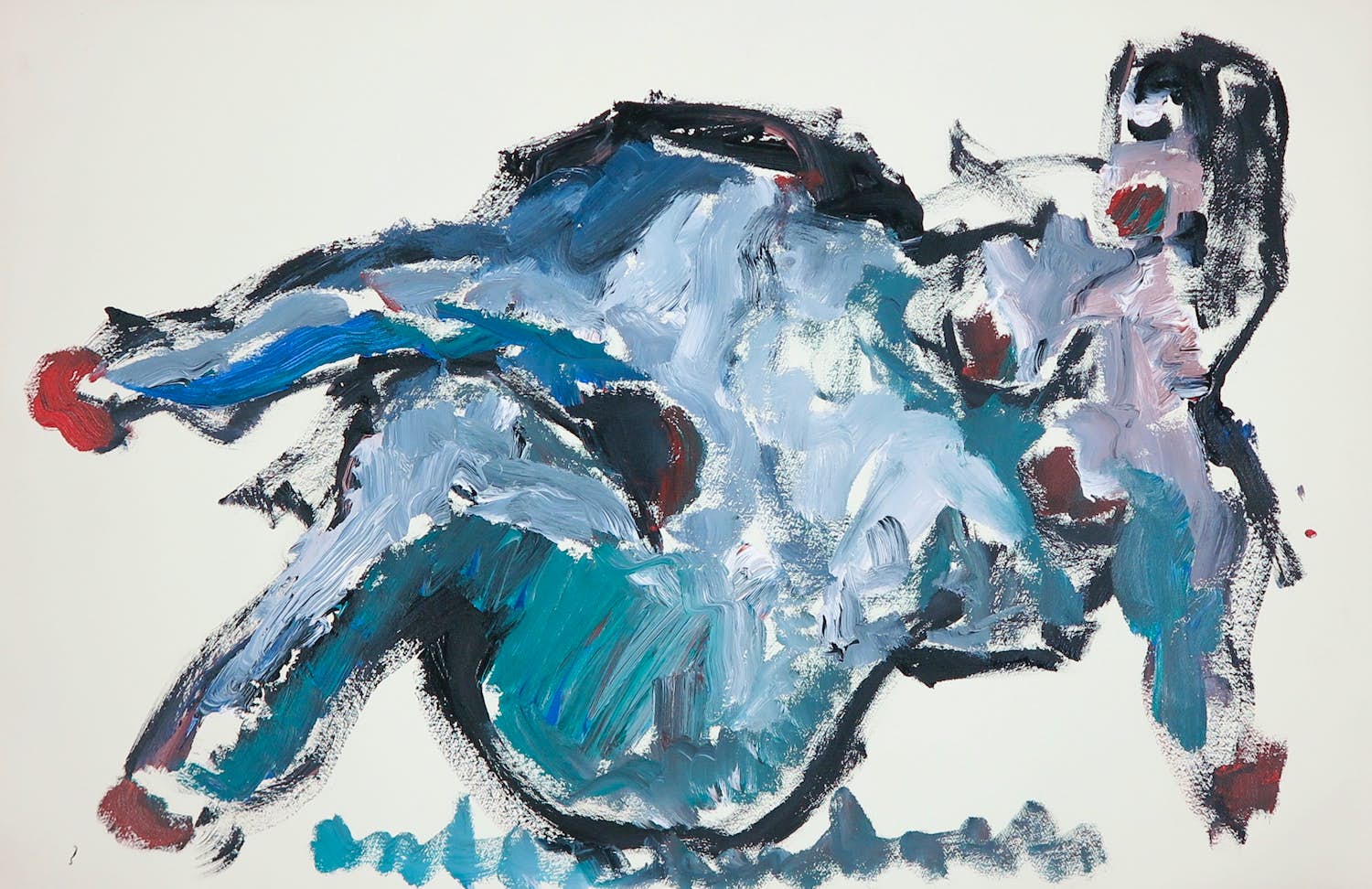 Anton Heyboer - Acryl op papier, Liggend naakt kopen? Bied vanaf 350!