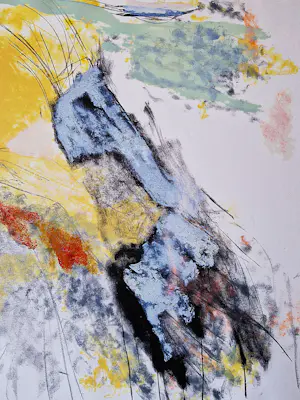 Ron Gennisse - Grote kleuren Lithografie "Gebouw III" - zeer kleine oplage - gesigneerd kopen? Bied vanaf 48!