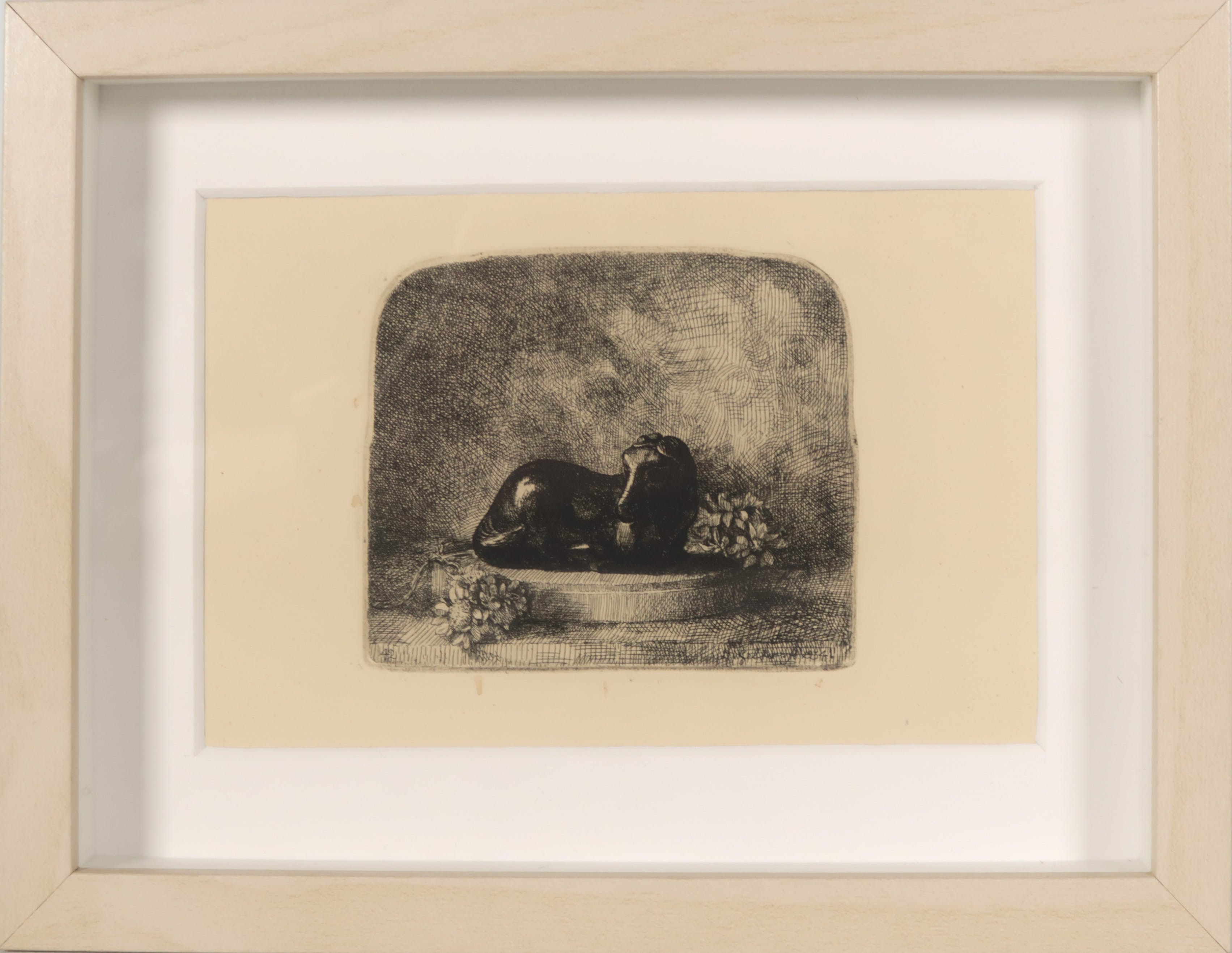 Dirk van Gelder - Ets, Paardje, Gesigneerd, 1934 verkocht voor € 50!