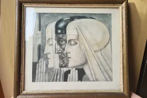 Jan Toorop - het gebed-1924, gesigneerd op de plaat en zie achterop kopen? Bied vanaf 45!
