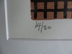 Hans Wap - Zeefdruk. titel, "Signalen". kopen? Bied vanaf 35!