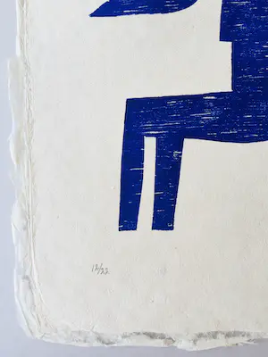 Klaas Gubbels - houtdruk 'Zijwaarts ’ - 2022 kopen? Bied vanaf 385!