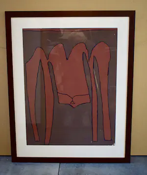 Klaas Gubbels - Zeefdruk Nr. 33 - Niet normale tafel zeefdruk - Geheel nieuw ingelijst kopen? Bied vanaf 365!