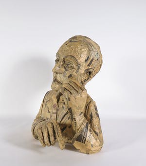 Annette Meincke-Nagy - Groot papier-maché portret van Max Beckmann. kopen? Bied vanaf 500!