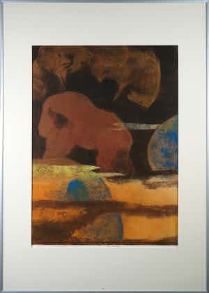 Ru van Rossem - Ets/aquatint en reliëfdruk, Romance de la luna luna - Ingelijst verkocht voor € 1!