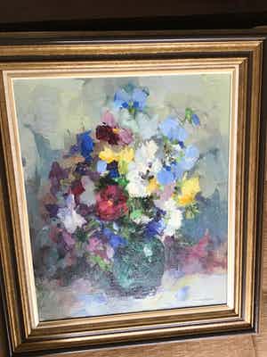 Theodorus van Oorschot - Viooltjes in vaas verkocht voor € 200!