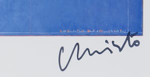 Christo - Offset, The Piers (inclusief stukje stof) - Ingelijst kopen? Bied vanaf 1!