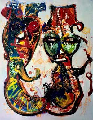 Jan te Wierik - Zonder titel verkocht voor € 150!