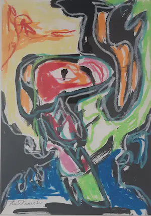 Finn Pedersen - abstracte compositie kopen? Bied vanaf 170!