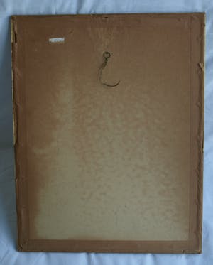 Niet of onleesbaar gesigneerd - Ingelijste aquarel op zijde, Japan? China? , Papagaai kopen? Bied vanaf 1!