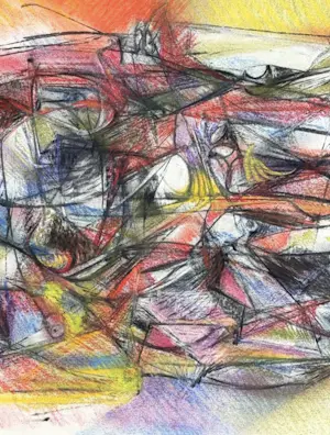 Silvin Bronkart - Prächtige, farbenfrohe abstrakte Komposition aus dem Jahr 1957 kopen? Bied vanaf 650!