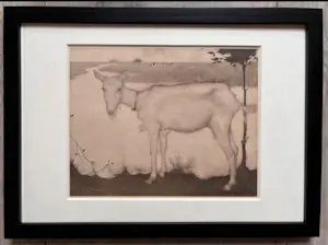Jan Mankes - Originele Heliogravure Geit bij het Meer 1923 kopen? Bied vanaf 135!