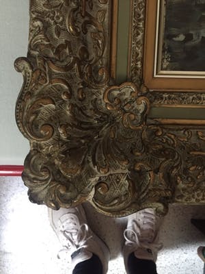 Willem Bos - Platbodems op woelige zee - Olieverf op Doek, Klassieke, grote lijs kopen? Bied vanaf 299!