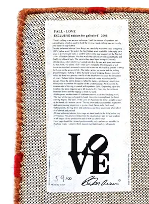 Robert Indiana - "Love" - Teppich - limited Edition - drucksigniert kopen? Bied vanaf 150!