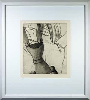 David Salle - Ets, Z.T. Memoire de la liberte - Ingelijst verkocht voor € 100!