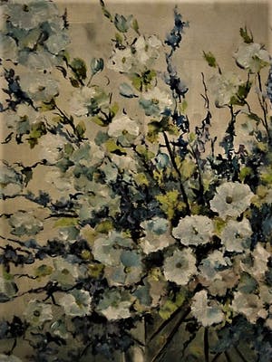 Jocke Overwater - Fraai olieverf "Lenteboeket in glazen vaas" gesigneerd kopen? Bied vanaf 40!