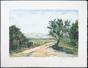 Niet of onleesbaar gesigneerd - Litho, Z.T. Landschap kopen? Bied vanaf 1!