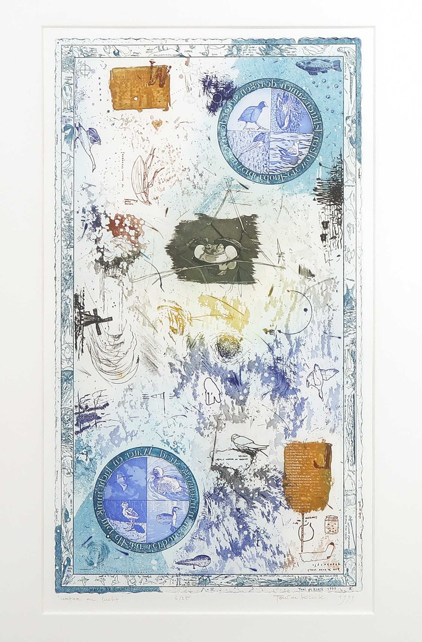 Toni de Klerk - Ets en aquating, Water en lucht - Ingelijst kopen? Bied vanaf 20!