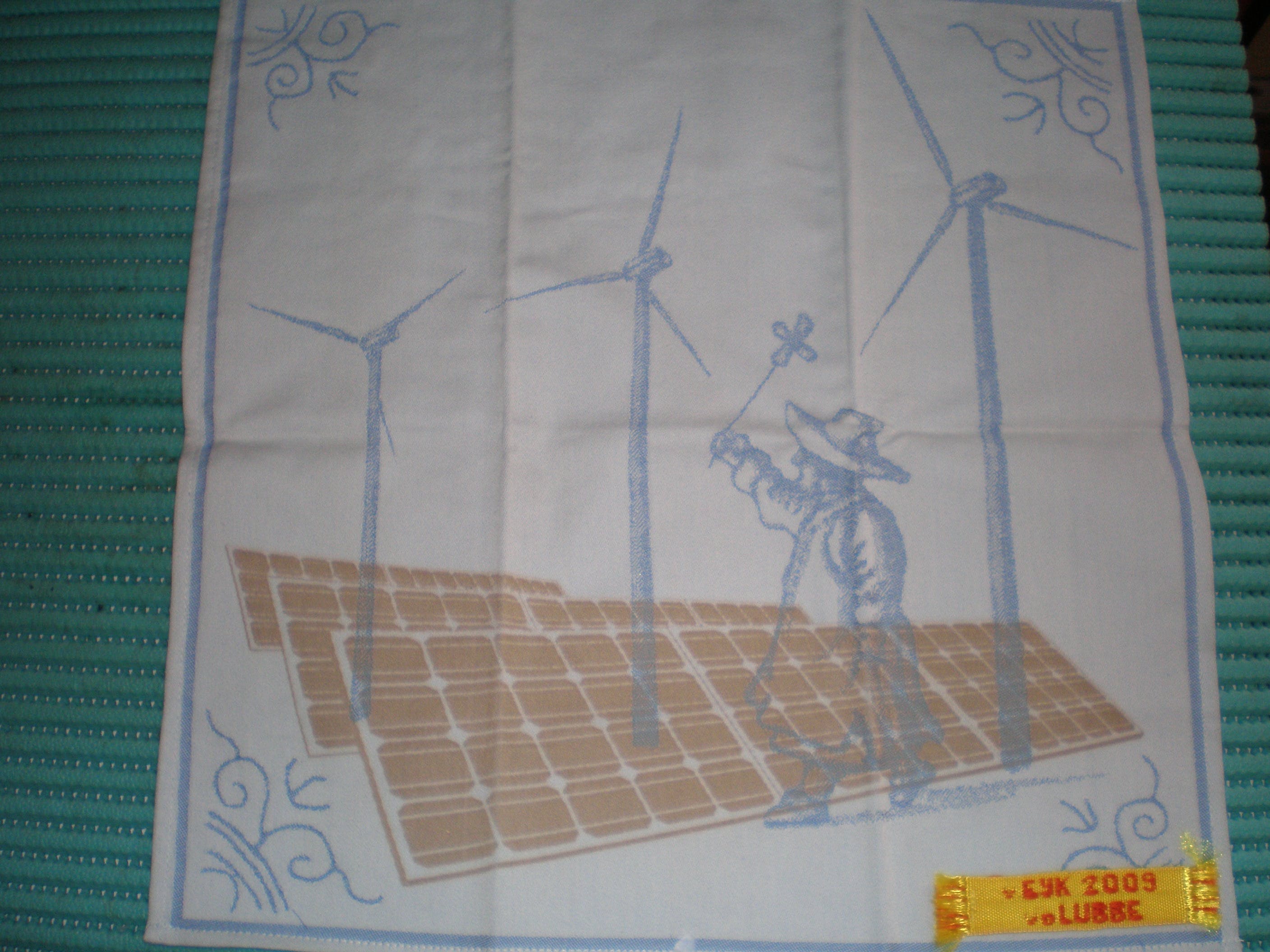 Studio van Eijk & van der Lubbe - Vingerdoekje geïnspireerd op Delftsblauw tegeltje Windmills verkocht voor € 10!