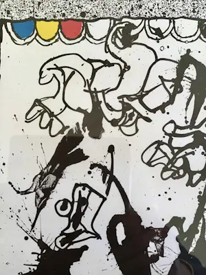 Pierre Alechinsky - Litho , Compositie, ingelijst, kopen? Bied vanaf 50!