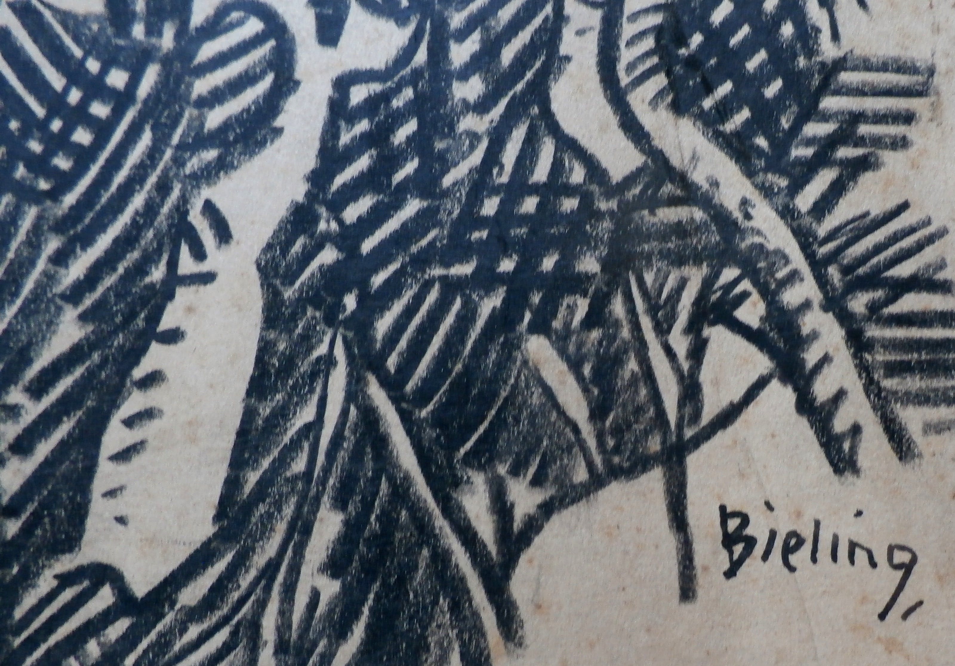 Herman Bieling - potloodtekening: boom kopen? Bied vanaf 40!