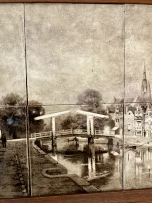 N.V. Haagsche Plateelfabriek Rozenburg - Stadsgrachtengezicht naar Klinkenberg kopen? Bied vanaf 300!